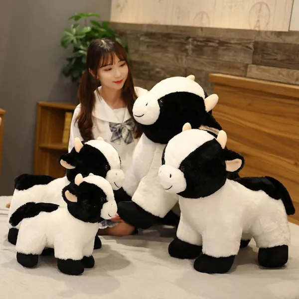 위파인더 털 인형 제조업체 직매장 자세 젖소 피겨 캐릭터 캡처 선물 인형 모양 맞춤 제작, 색상에 나타낸 바와 같이