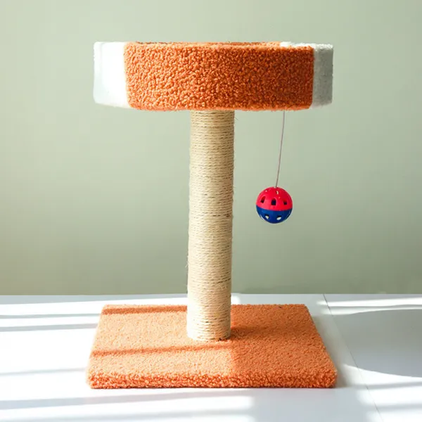 히메이지 소형 고양이집 일체 유 스크래쳐 원목 캣워커 장난감 기어간다 고양이용품, 타입 양식 3둥우리 _방울방울 -오렌