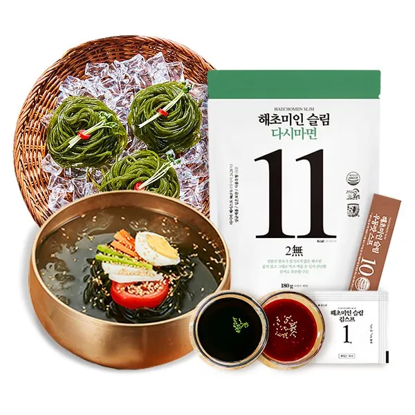 [K쇼핑]해초미인 슬림 다시마면180g 25개 (비빔15+메밀소바5+우동5+김스프5)