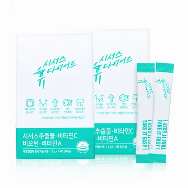 뉴온 시서스 휴 다이어트 14포 x 2박스 분말 가루 추출물 스틱, 28스틱, 2g