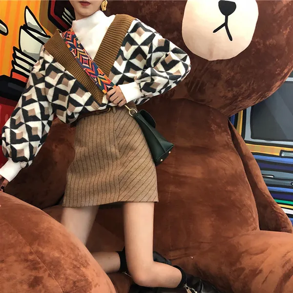 웨일테일 매드홍 여성 스웨터 치마 귀욤 패션 코디세트 원피스