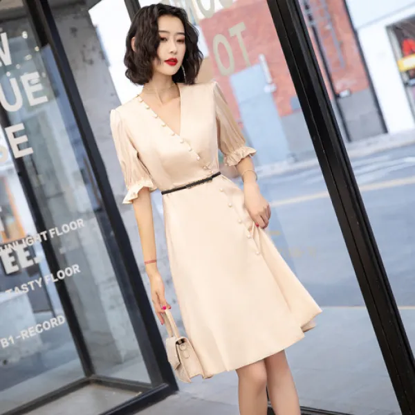 TaoBao 여름 정장 하객룩 원피스 이브닝드레스녀는 평소에는 고급스런 질감의 짧은 들러리를