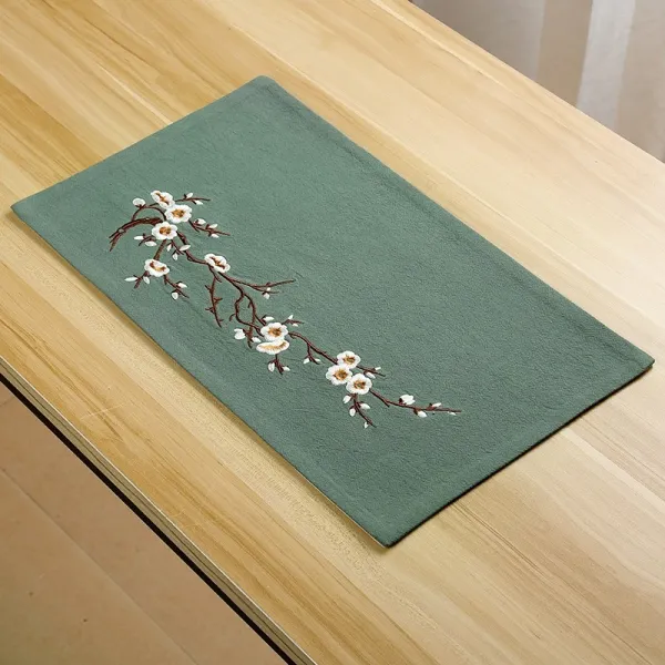 식탁매트 테이블플래그 코튼린넨 다실 #07 그린색 *01 30*50cm