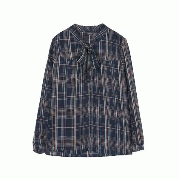 클라비스 클라비스 체크 여성형 블라우스 2colors Cvbw94902m