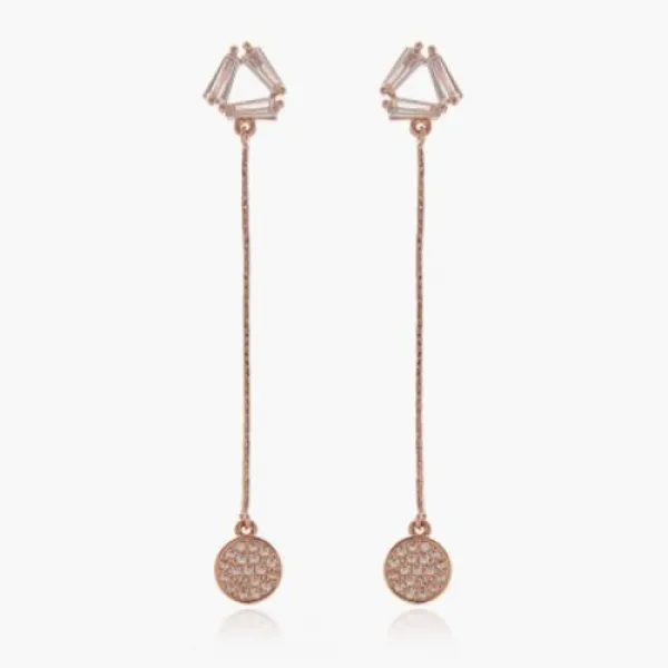 [텐바이텐] 제이로렌 M02880 기분좋은날 로즈골드 롱 드롭귀걸이_(773807)