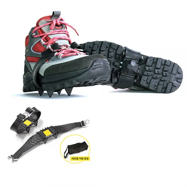  소공원 도심형 빙판길 아이젠 신발 운동화 등산용 등산화체인 고무 눈길미끄럼방지 휴대용 파우치포함