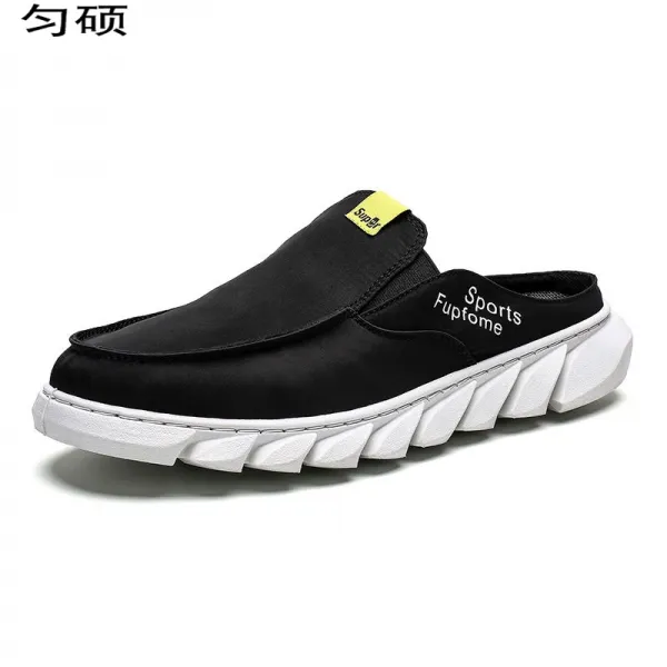 나라 와이드 페달 캔버스 뮬스니커즈 남자 여름 캐쥬얼 내마모성 금년신발