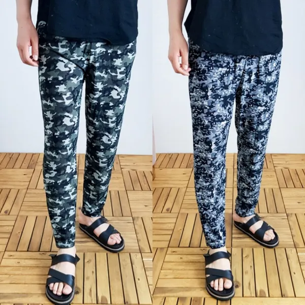 코코로맨틱 밀리터리 카모 냉장고 바지 21종 1.무지블랙