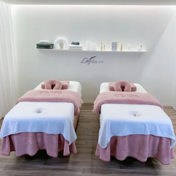 이불커버 옥처럼 맑다 외가닥 4종 북유럽풍침대 마사지 물리 요법 침대커버 미용실용 맟춤제작 LOGO 1813758904, 4종 _라텍스 엎드려자는 낮잠베개, 미 중미 일각 - 카메오 색