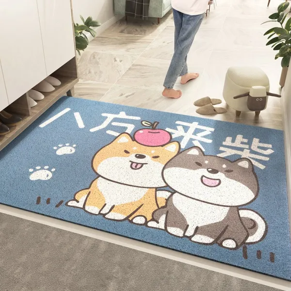 입주 문 바닥 패드 호적에 올리다 코일 발 고리 입문 카페트 매트 문으로 들어가다 가정용 입구 발판, 팔방래목