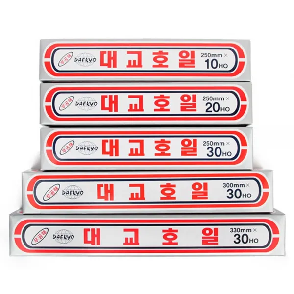 대교 은박호일 33cm x 30HO - 5개 | 쿠킹호일알루미늄일회용포장피크닉도식락호일