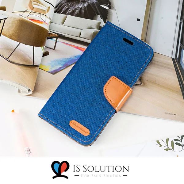 잇템3 갤럭시a90 5g 데님 카드 지갑 케이스 A908 패브릭 카드 수납 범퍼 케이스 슬림핏 플립 Tpu 케이스 심플 디자인 마그네
