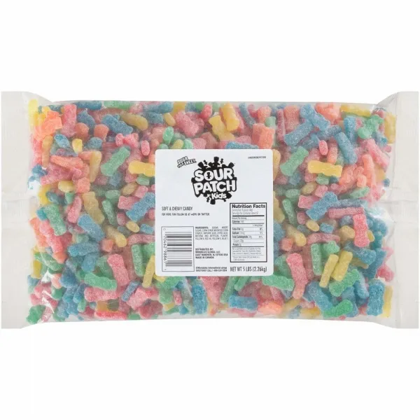 사워패치키즈 소프트 츄위캔디 Sour Patch KIDS Soft & Chewy Candy 5lb(2.26kg), 1팩, 2.26kg