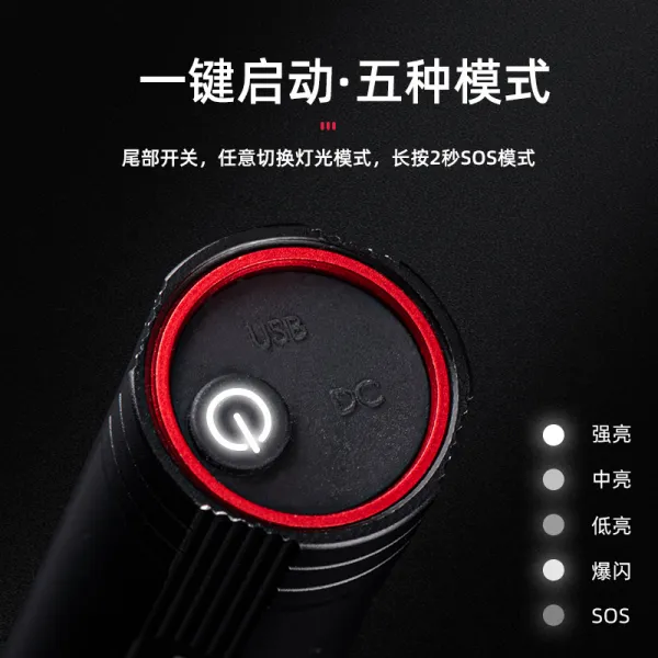usb충전 캠핑 손전등 후레쉬 NH노숙인 다기능 랜턴 아웃도어 울트라 라이트 USB 충전 미니 휴대용 LED 줌 캠핑등, 02 달빛은（유광 커버）