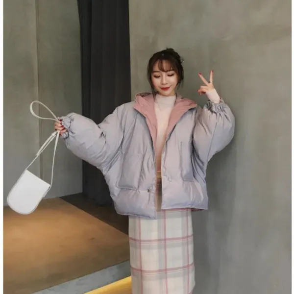 후드티 양면으로 입다 트렌드 겨울 가을 옷 학생 와이드 루즈핏 패딩점퍼