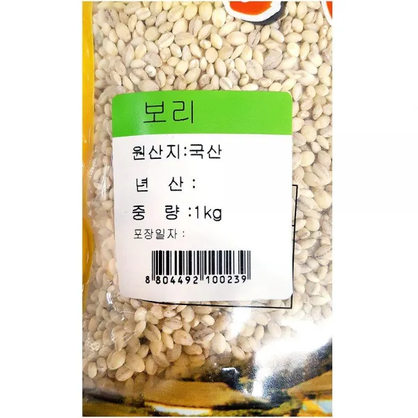 식자재 보리쌀 1kg X10개 보리 잡곡 식당용 업소용/식자제/식자재쇼핑몰/보리쌀/잡곡/식자재, 1