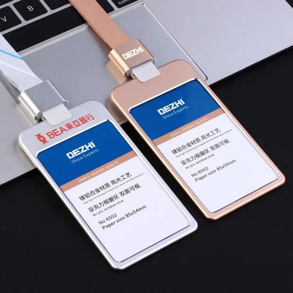살구핑크 사원증 목걸이줄 교직원증 명찰 줄 학생증 이름표 케이스 방문증, 세로 블랙+블랙 스트라이프 끈