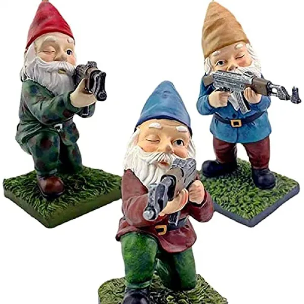 재미 있은 군대 정원 Gnomes 동상 Ak47 장난 꾸러기 군사 정원 전쟁 Gnomes 총 만화 전투 Gnomes Camouflage Color Gnome 3pcs Camouflage Color Gnome 3pcs Camouflage Color Gnome 3pcs 