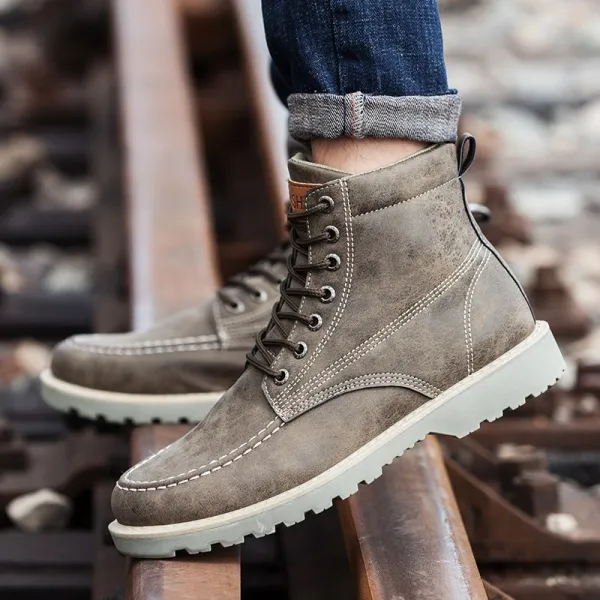 워커 여름 인륜 빈티지 앵클 남성 사막 하이 윙팁 슈즈 남