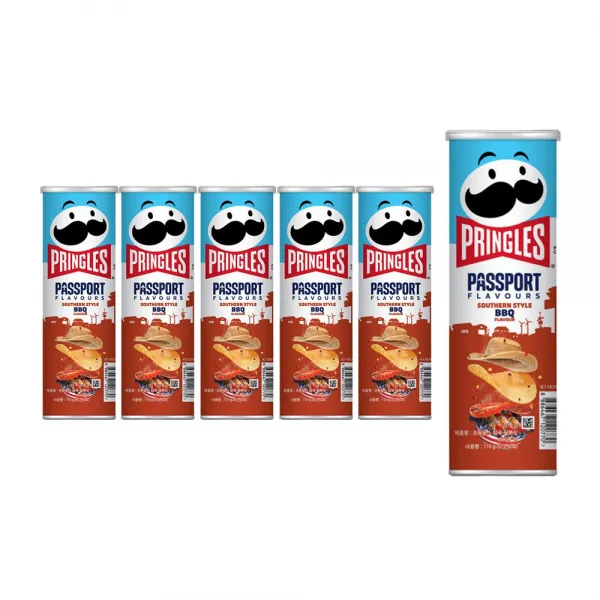 프링글스 감자칩 110g 남부식 바베큐 6개