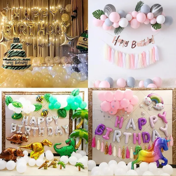  루이스벨라 생일파티용품 세트 홈파티 패키지 풍선 소품 꾸미기 루이스벨라 1세트 심플세트 핑크 