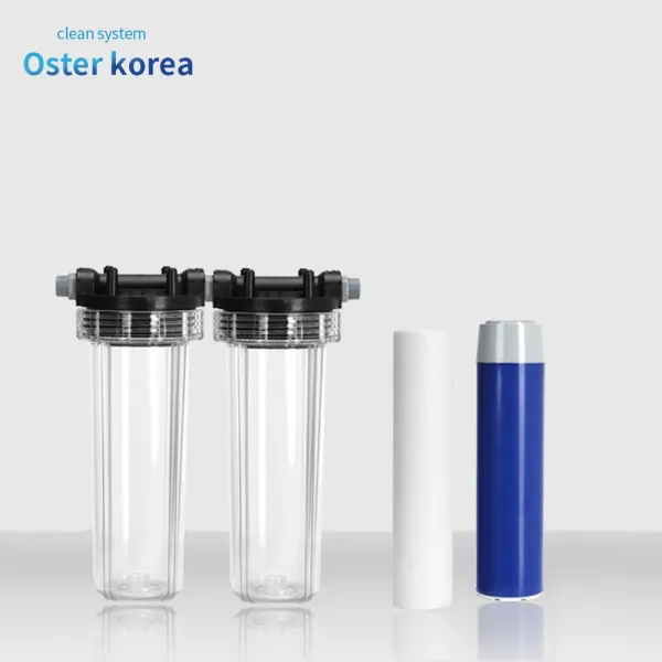 오스터 피팅3호(염소냄새 + 녹물 석회석 흙탕물 제거) 정수기, 투명하우징(3kg수압용)