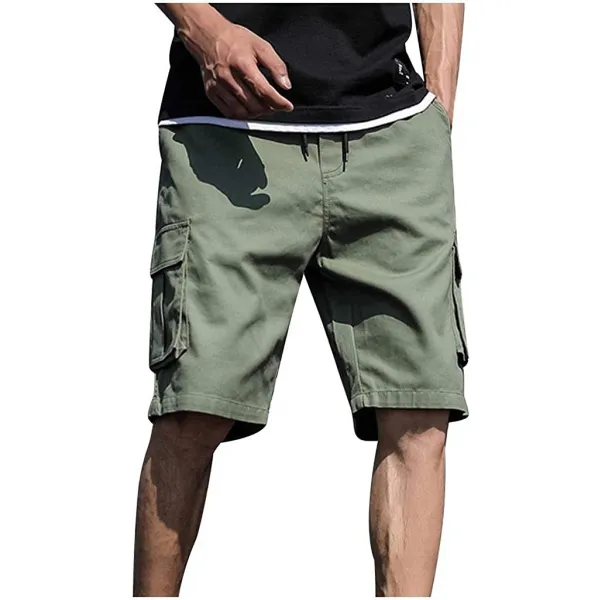 TERBKLF CASUAL 반바지. 표준 다발 내분비선 성신 생물 앞 AND 고층 건물 SUMMER 패션 SOLID ELASTIC WAIST CARGO 독자 POCKETS