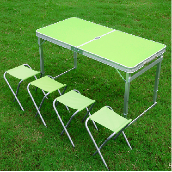 지에스컬쳐 휴대용접이식테이블 사파리 자 휴대용트 가정용 1 2메터 각파이프 보강 책상테이블 노점 나룻배 심플 각파이프 그린 _우산 공 _4개 스툴