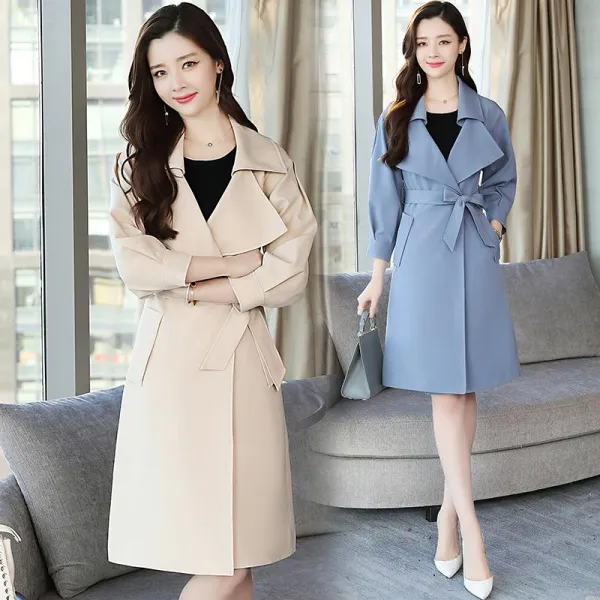 빅피플 하프코트 Qwq16 트렌치 코트 여성 슬림핏