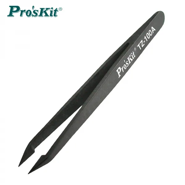 정전기 방지 섬유 핀셋 특별히 뾰족 한 동 그 란 부리 의 평평 한 머리 수리 도구 TZ - 100A 특 첨 핀셋 115 mm