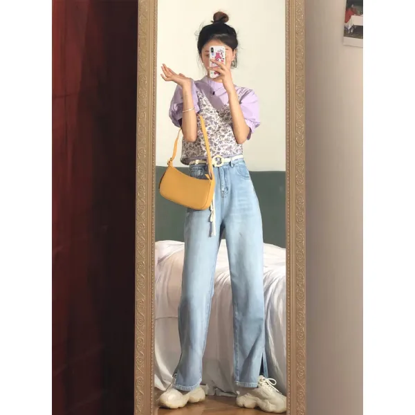 년신여 봄신상 중노동 가능 소금 단 바람 가볍고 익은 보라색 여름