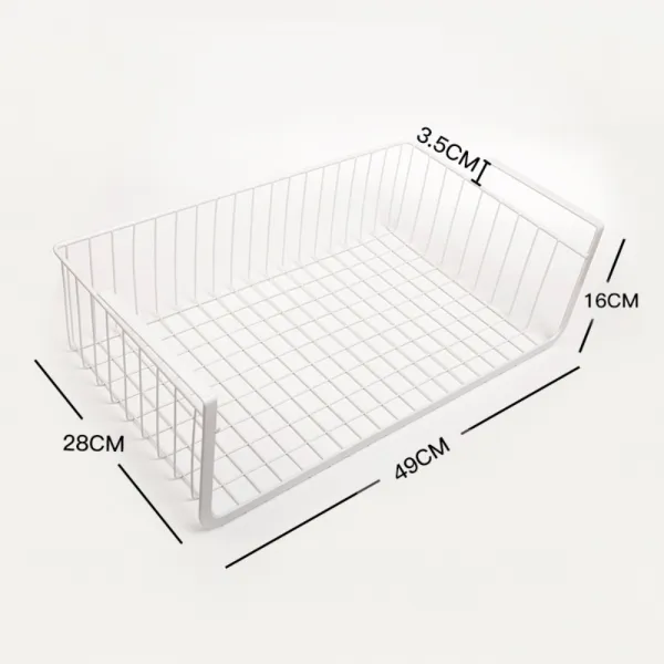 주방 선반 홀더 캐비닛 수납함 문걸이형 수납함 아래 옷장 수납장 선반 분리 칸막이 캐비닛 공간 활용, 화이트 특대호 3.5CM 이하 패널 범용개