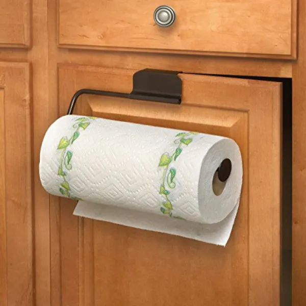 Spectrum Diversified Bronze Euro Over The Cabinet Paper Towel Holder 내각 종이 타월 홀더를 통해 스펙트럼 다각화 된 청동 유, 1