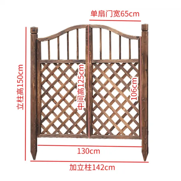 원목 목재 나무 펜스 울타리 대문 방부목 단독주택 전원주택 마당 정원 주차장, B 130cm 격자문