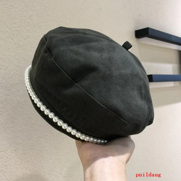 puildaug 풀 코트 베레모 여성의 가을과 겨울 조커 우아한 복고풍 화가 모자