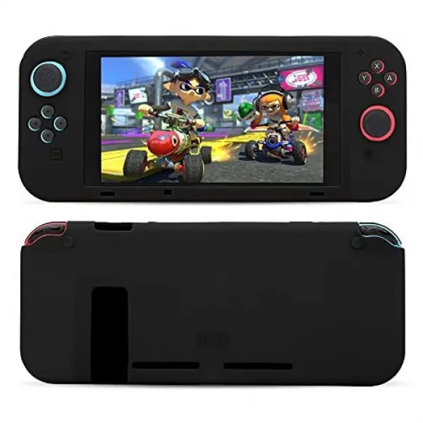 Nintendo Switch 케이스 전면 보호 케이스 커버 충격 흡수 생채기 방지 소프트 케이스 떼내어 가능한그린, 본문참고, 옵션 1 사이즈 = 떼내어 가능한 | 컬러 = 라이트 블루