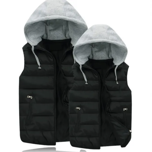 위즈아이 남녀공용 면후드 패딩조끼 남성 여성 커플 WI001PV