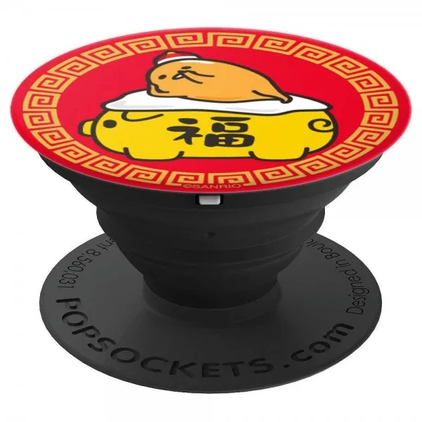 Gudetama 구데타 마 음력설 돼지 PopSockets 그립 및 전화기 및 태블릿 용 스탠드, 단일상품, 단일상품