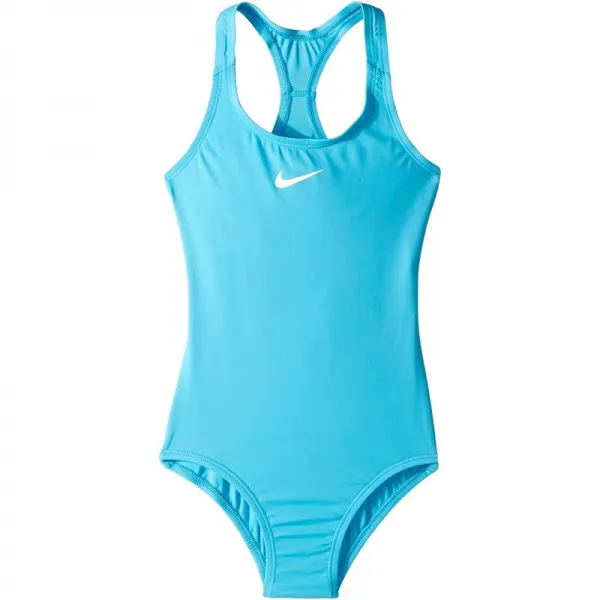 Nike Kids Girl's Solid Racerback One-Piece (Little Kids/Big Kids) Light Blue Fury XL (16 Big Kids)