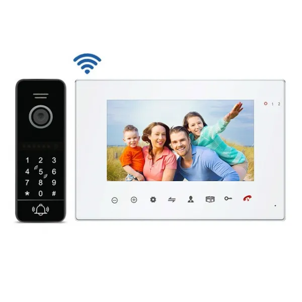 7 인치 녹화 모니터 720P AHD Tuya 와이파이 SIP 비디오 문 전화 인터폰 코드 RFID 초인종 원격 전화를 통, 01 Black Camera
