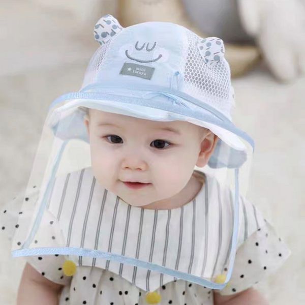  레몬 비말 침방울 차단 기능성 모자 10개월~4세 46~50cm 머리둘레 46~50cm 가림막 끈길이 조절 가능 벙거지