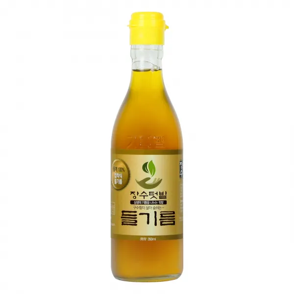 장수텃밭 통들깨100% 옛날 들기름 350ml 1병