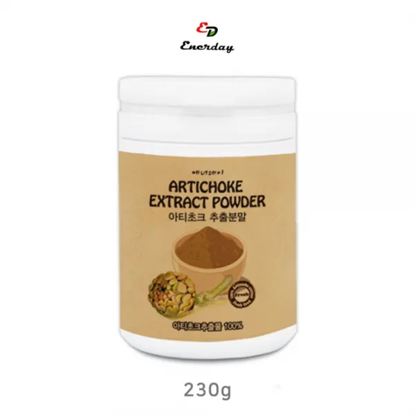 Enerday 아티초크 시나린 분말가루 추출분말 간건강 파우더 차 불로초 철분 식이섬유 Fos 엽산 칼슘 1통 230g