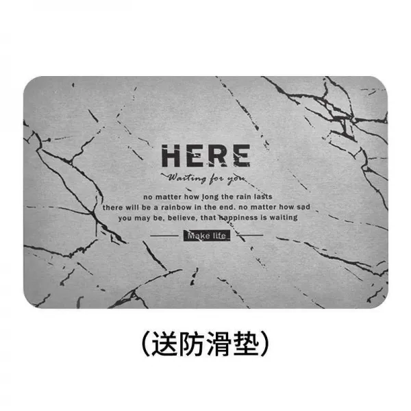 레이빈컴퍼니 욕실매트 진흙 땅 화장실 누런색 위생 발판 빅 욕실용실 세수 천연 노르딕 흡수 무늬 큰 도리 마블매트 방지, Akashi 더 쉬이 더러워지지 않는