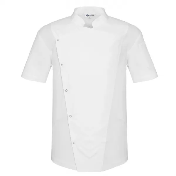 그랜드유니폼 백색 쿨메쉬 스냅 반팔조리복 Gus 3614 조리복 쉐프복 주방복