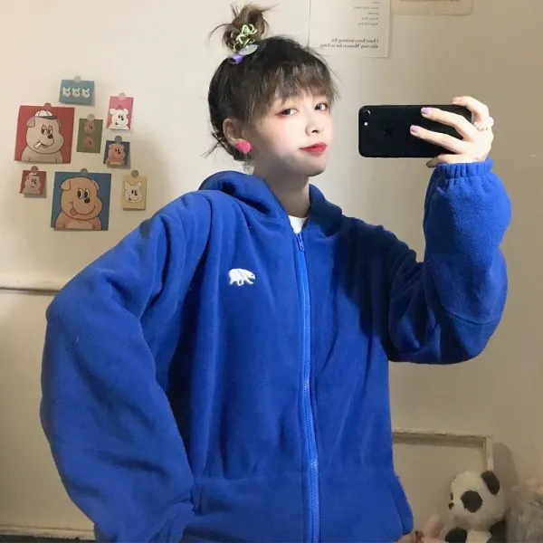 여성 아우터 캐주얼 대학생 캠퍼스룩 봄코디 후드집업