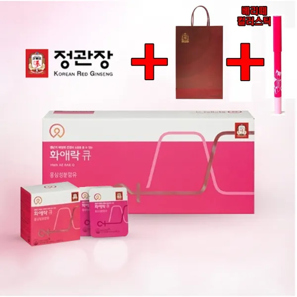 정관장 화애락큐 120정 갱년기 영양제+쇼핑백1개+베리떼스틱