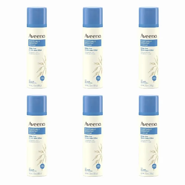 Aveeno 아비노 긍정적으로 도움 방지 닉스 삭감과 면도기 요동에 간장 알로에 모이스춰 라이징 애프터 셰, 7 Ounce (Pack of 6)Positively Smooth