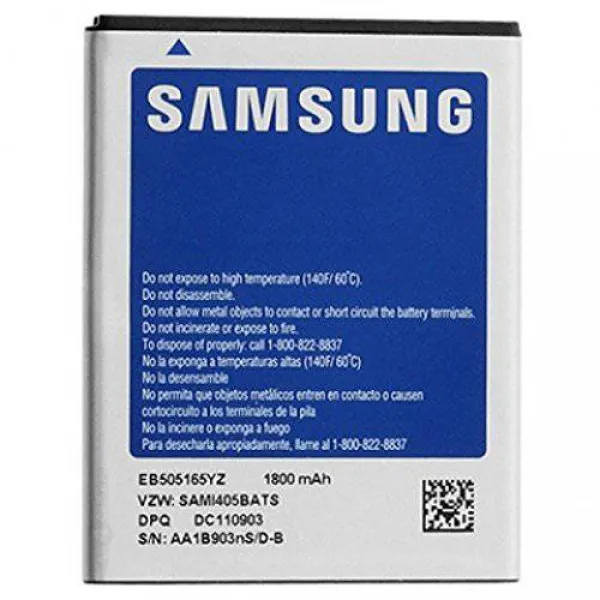 삼성 i405 성층권 갤럭시 메트릭스 4G 1800mAh에 대한 삼성 전자 EB505165Y, 상세내용참조