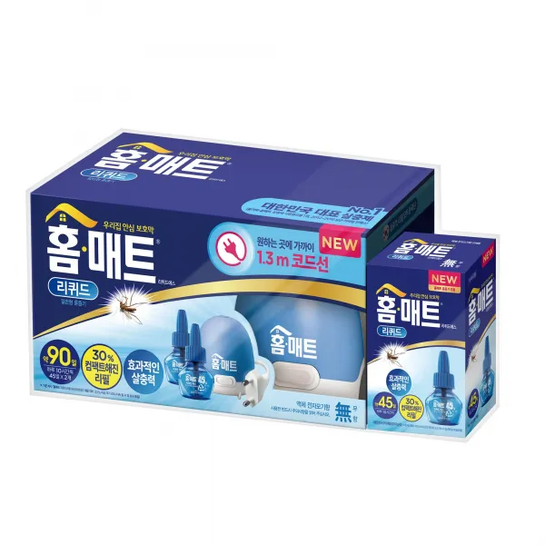 홈매트 리퀴드 코드형 훈증기 살충제 + 리필 29ml x 3p, 1세트